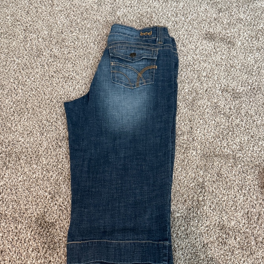 Women's Dark Blue capri Jeans